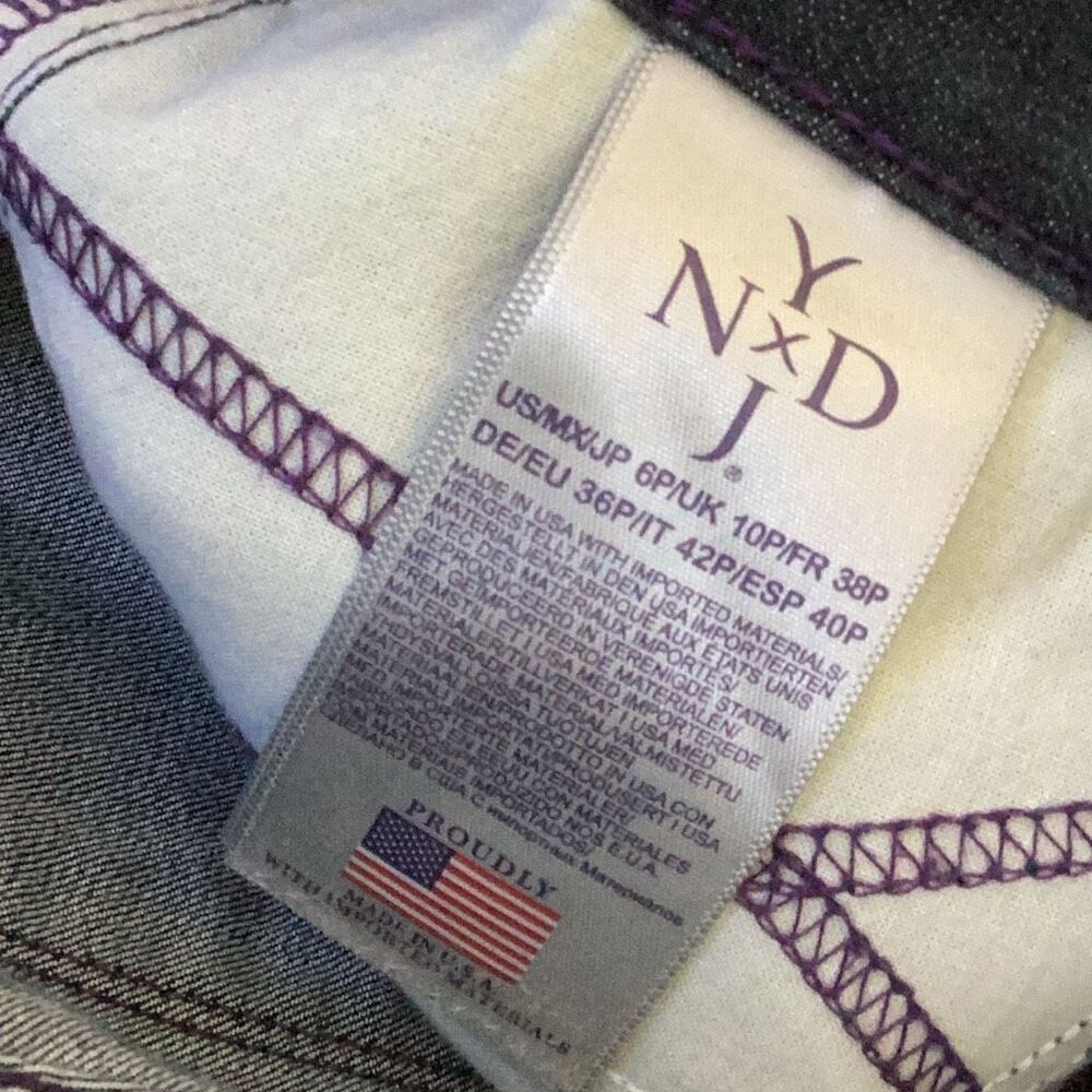 NYDJ Barbara Bootcut Jeans Women’s 6P Dark Wash Stretch Denim Petite Made in USA - Picture 7 of 8